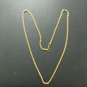 18K Gold over Stainless Steel Braided Chain Statement Necklace